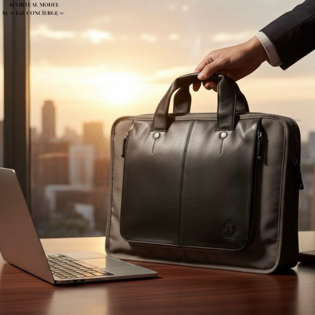 値下げ依頼品 ジェフバンクス 新品 リアルレザー2WAYブリーフケース