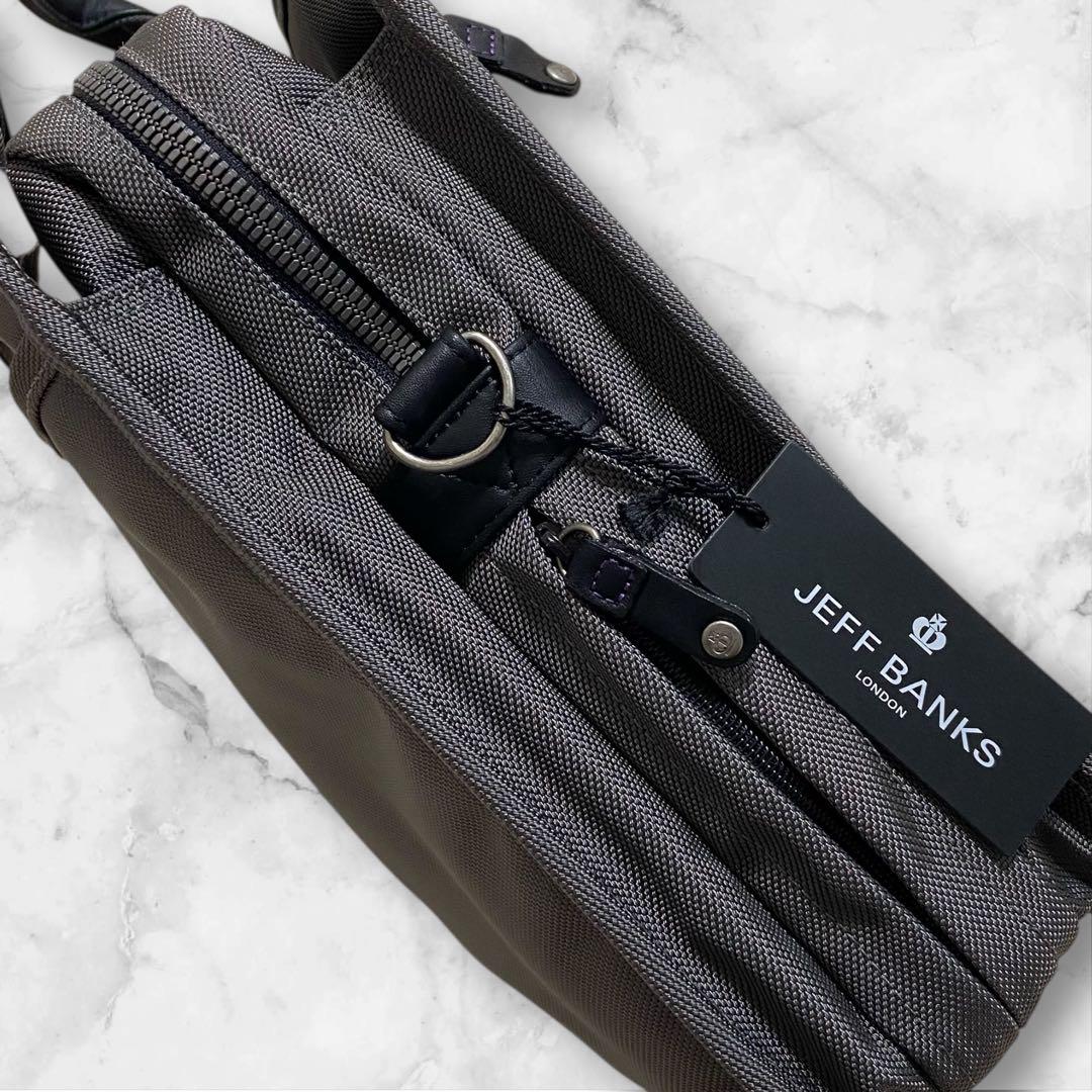 値下げ依頼品 ジェフバンクス 新品 リアルレザー2WAYブリーフケース