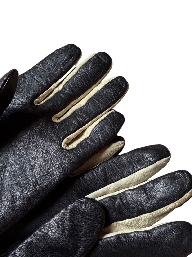 90s GAULTIER HOMME OBJET バイカラー レザーグローブ