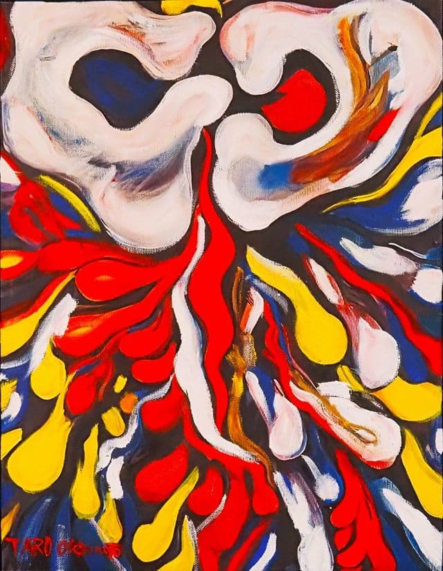 岡本太郎「千手」油彩 F6号 肉筆 サインあり