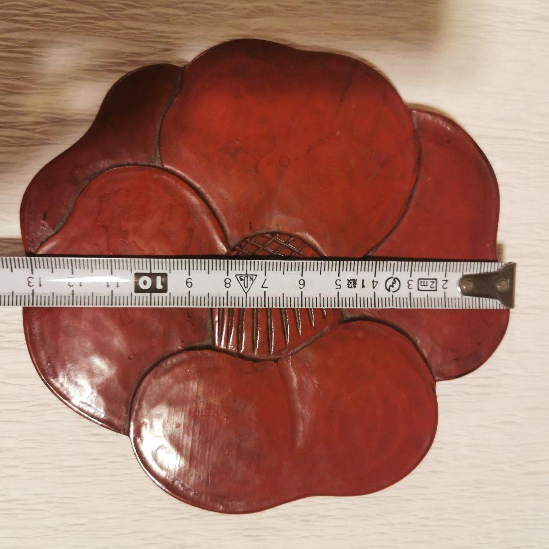 鎌倉彫　くずし皿　椿　椿堂　漆