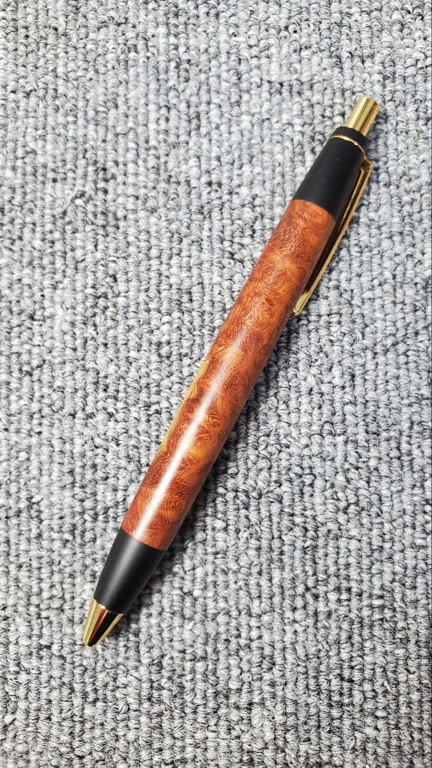 野原工芸花梨紅白ボールペン