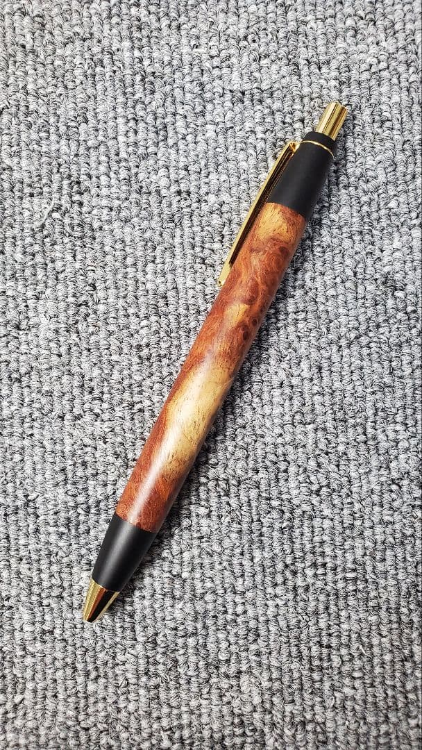 野原工芸花梨紅白ボールペン