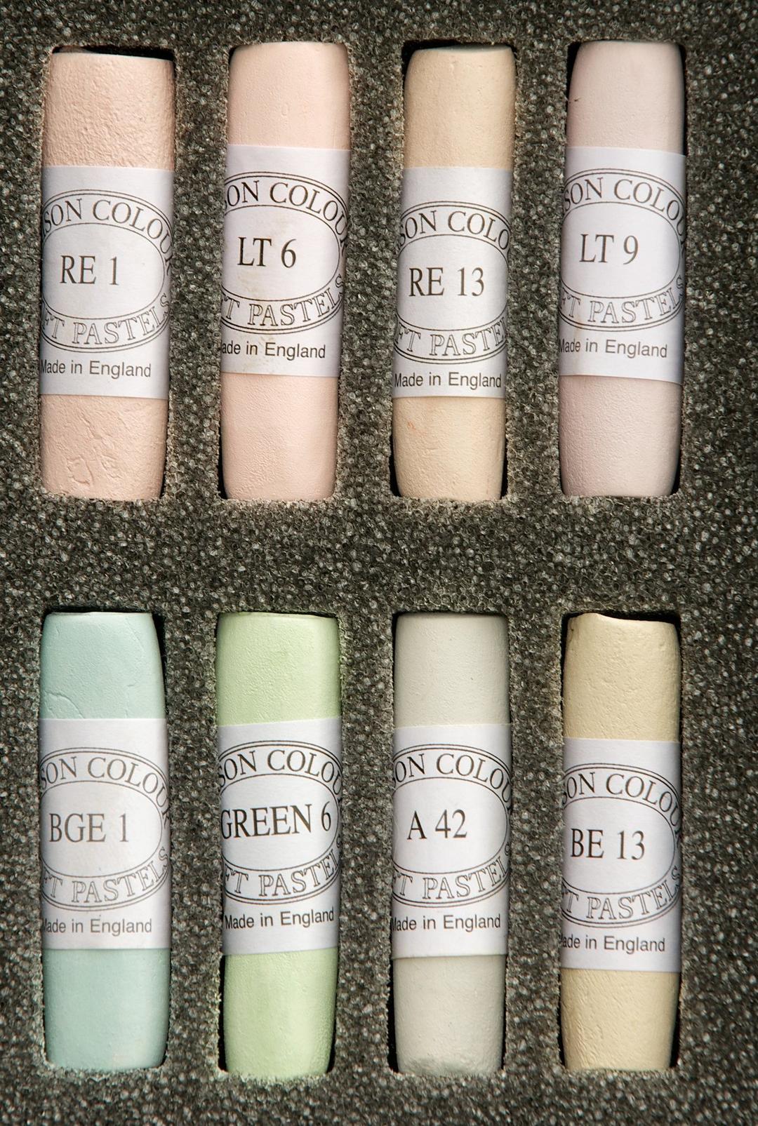 ソフトパステル8本セット２点DARK&LIGHT