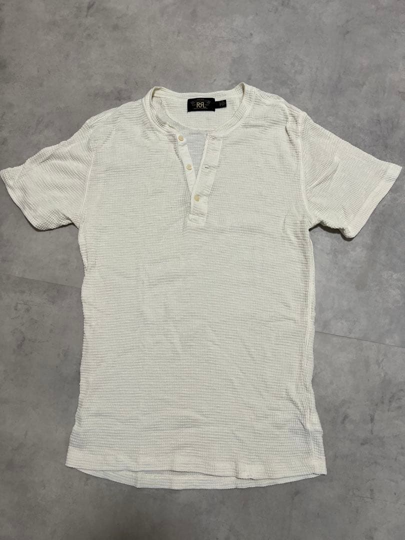 【美品】RRL L Tシャツ ダブルアールエル ワッフル　ヘンリーネック