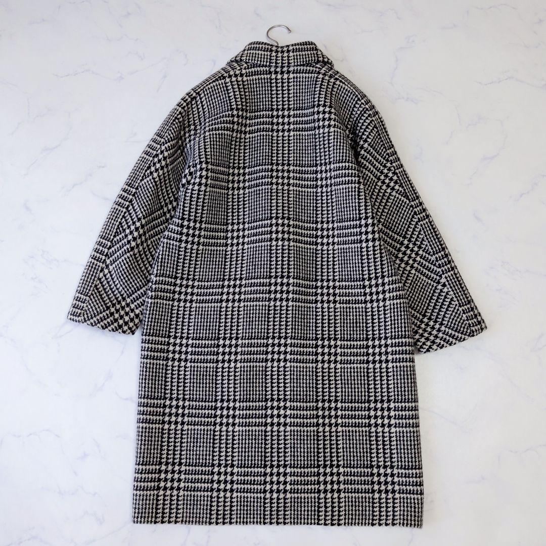 HERNO ヘルノ チェスターコート ツイード ダブル チェック柄 F