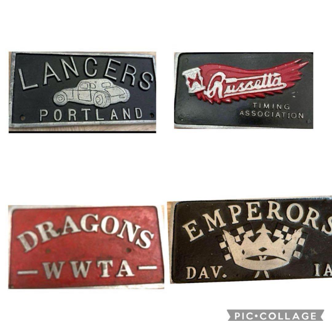 【激レア】ヴィンテージ × カスタム × USホットロッドカークラブプラーク4点