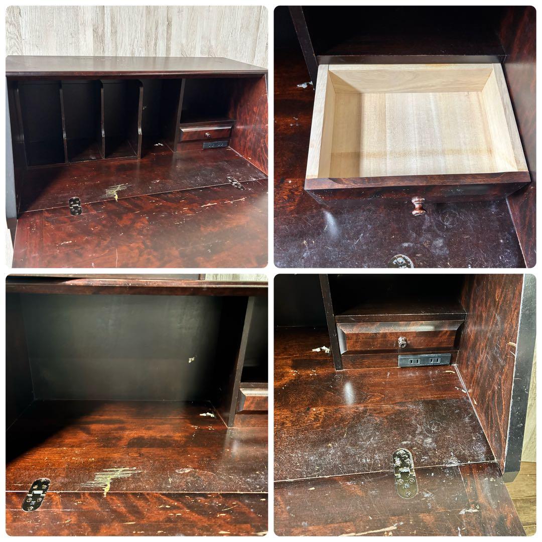 北海道民芸家具 ライティングビューロー 勉強机 学習机 書斎机