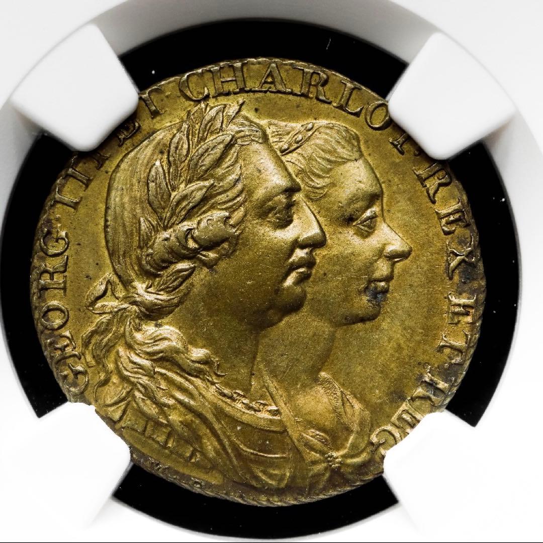 TOP POP⁉️1761年 ジョージ3世　戴冠式銅メダル