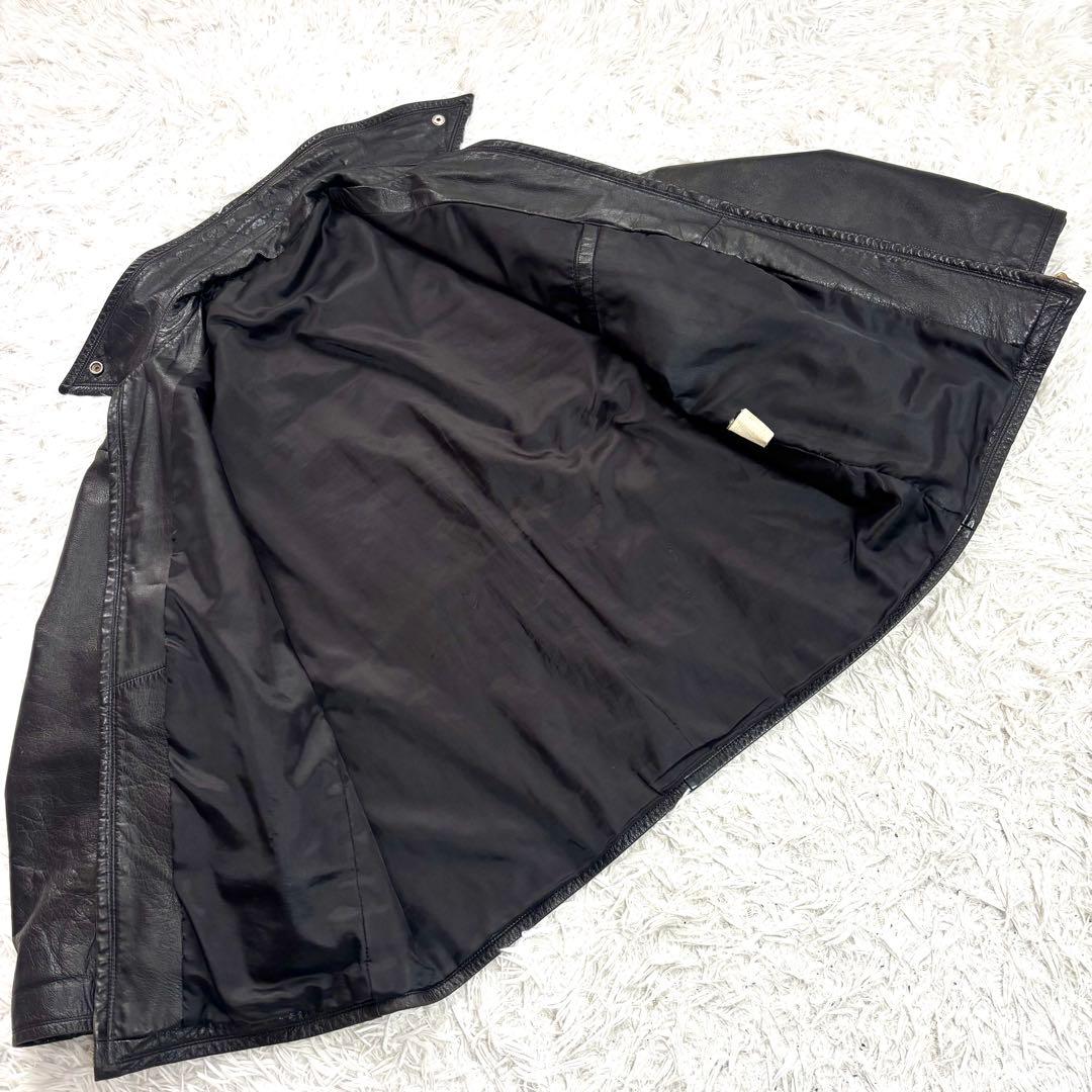 ✨良品✨ビッグロゴ刺繍◆ハーレーダビッドソン　L　レザーライダースジャケット黒