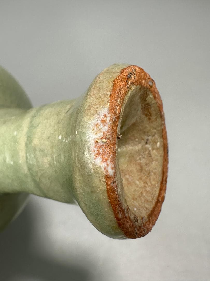 中国美術　元～明時代　龍泉窯　天龍寺　青磁　高足杯　盃　古物　唐物　旧家蔵出し