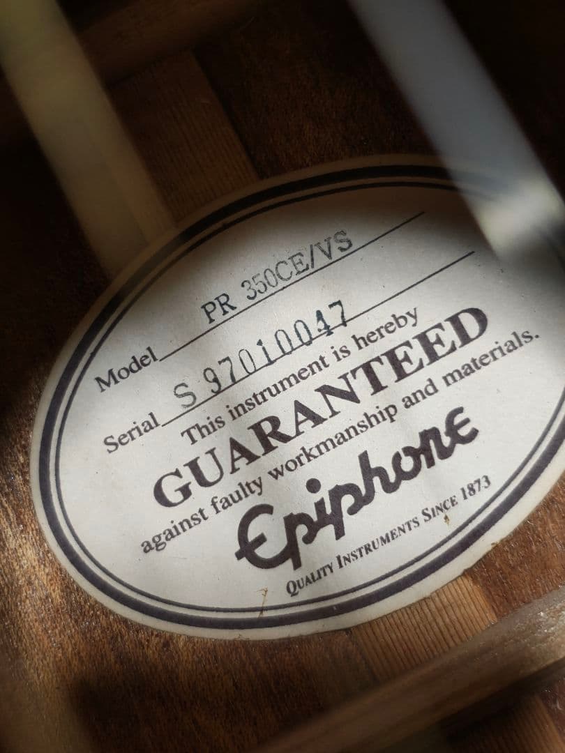 Epiphone PR350CE VS/エレアコ/ハードケース付