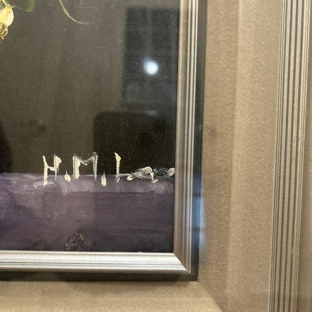 絵画額『花と花瓶』H.M.Lee李賢美