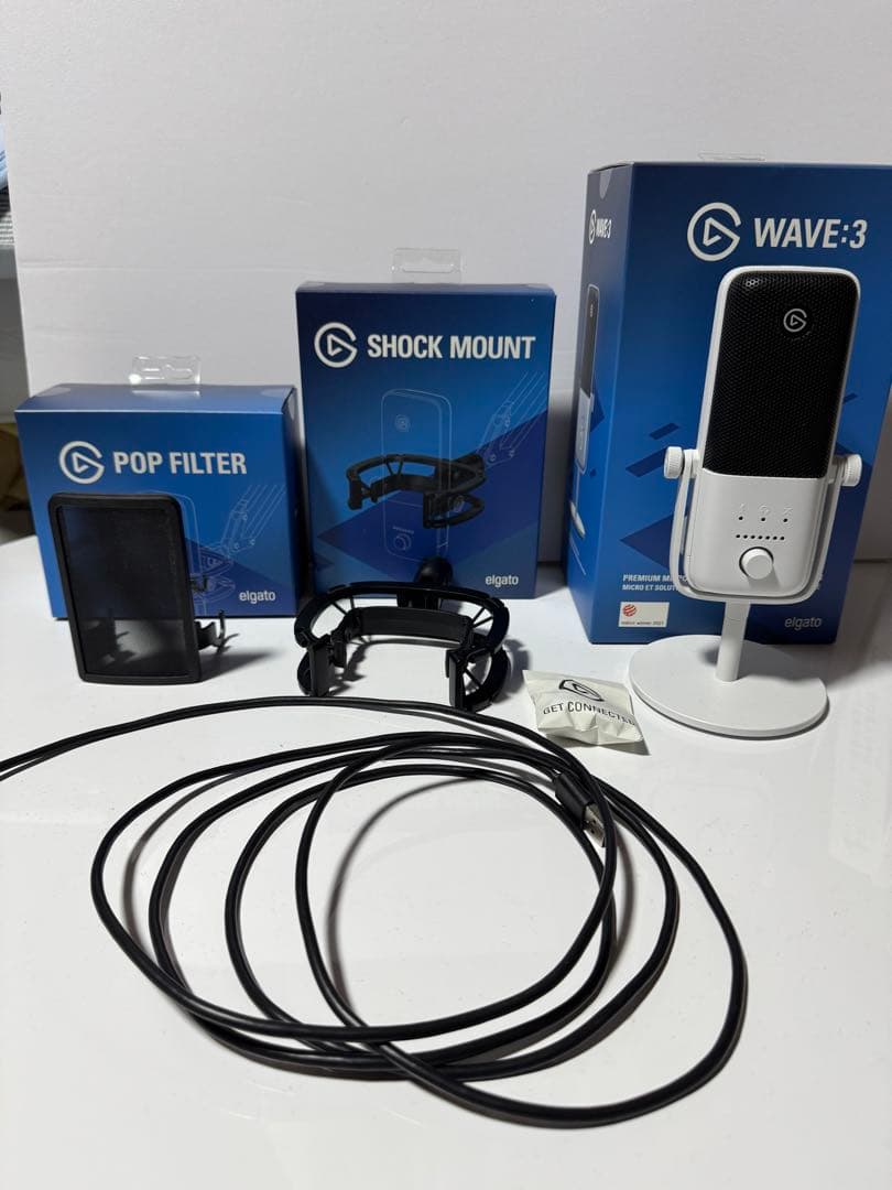 Elgato WAVE:3 ポップフィルター&ショックマウント付き