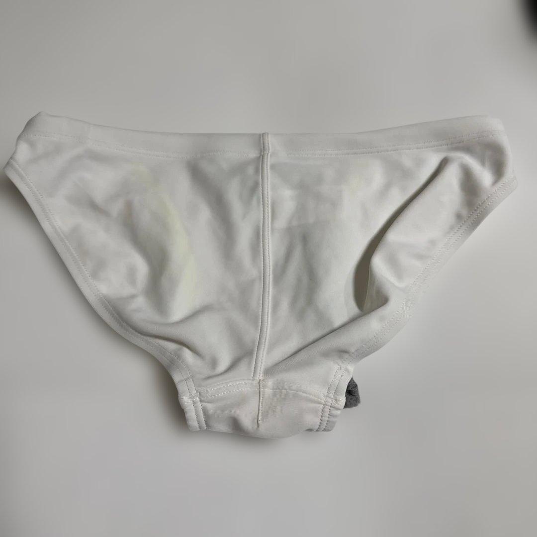 競パン arena 競泳水着 ホワイト/イエロー Oサイズ