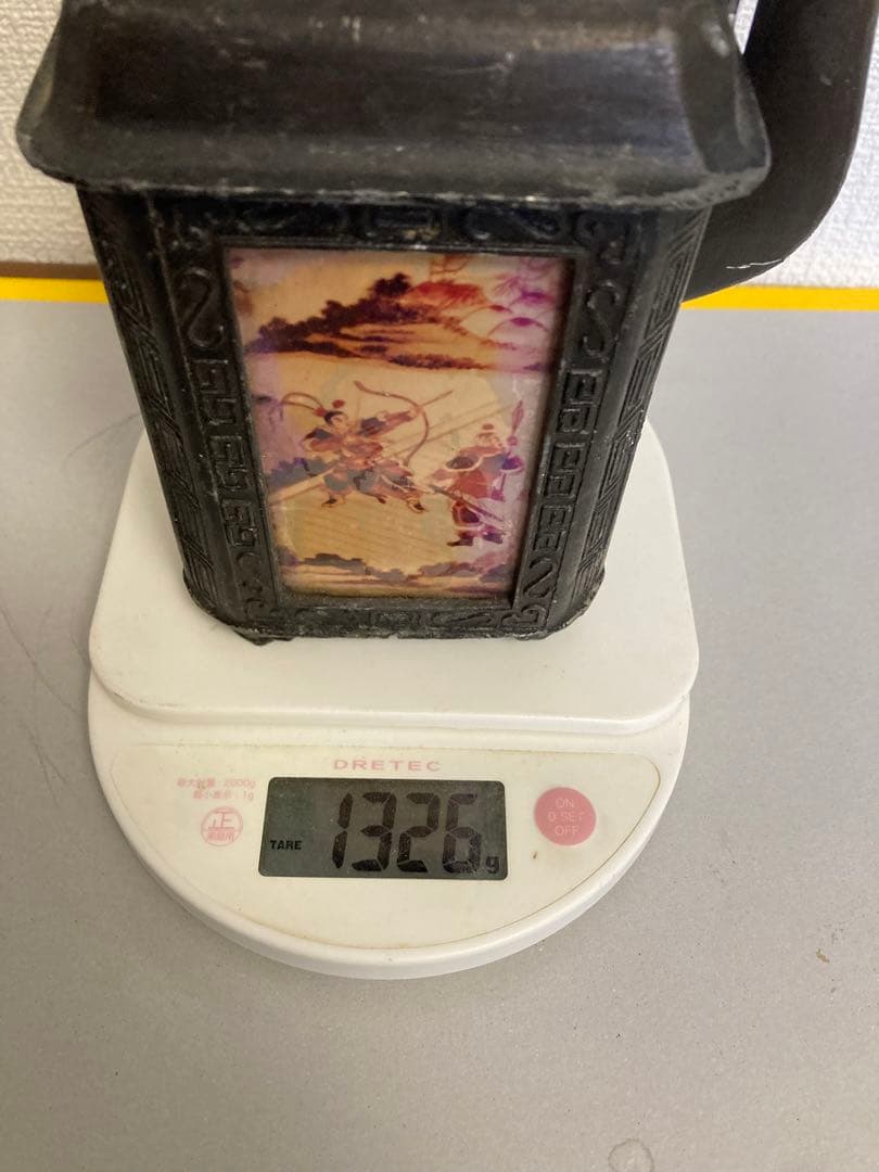 古錫，中国古美術古錫器茶壺酒壺，稀有物，清時代，古屋から藏出し