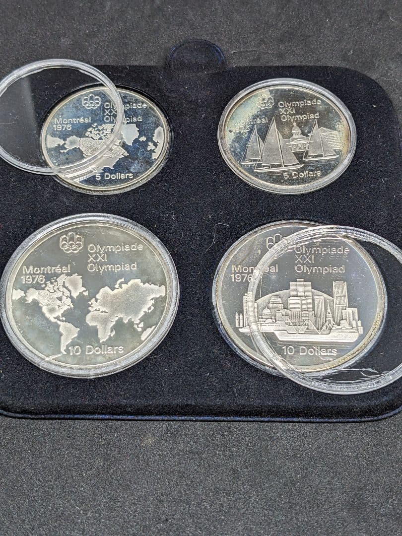 1976年 モントリオールオリンピック 記念銀貨 ４枚組プルーフセット