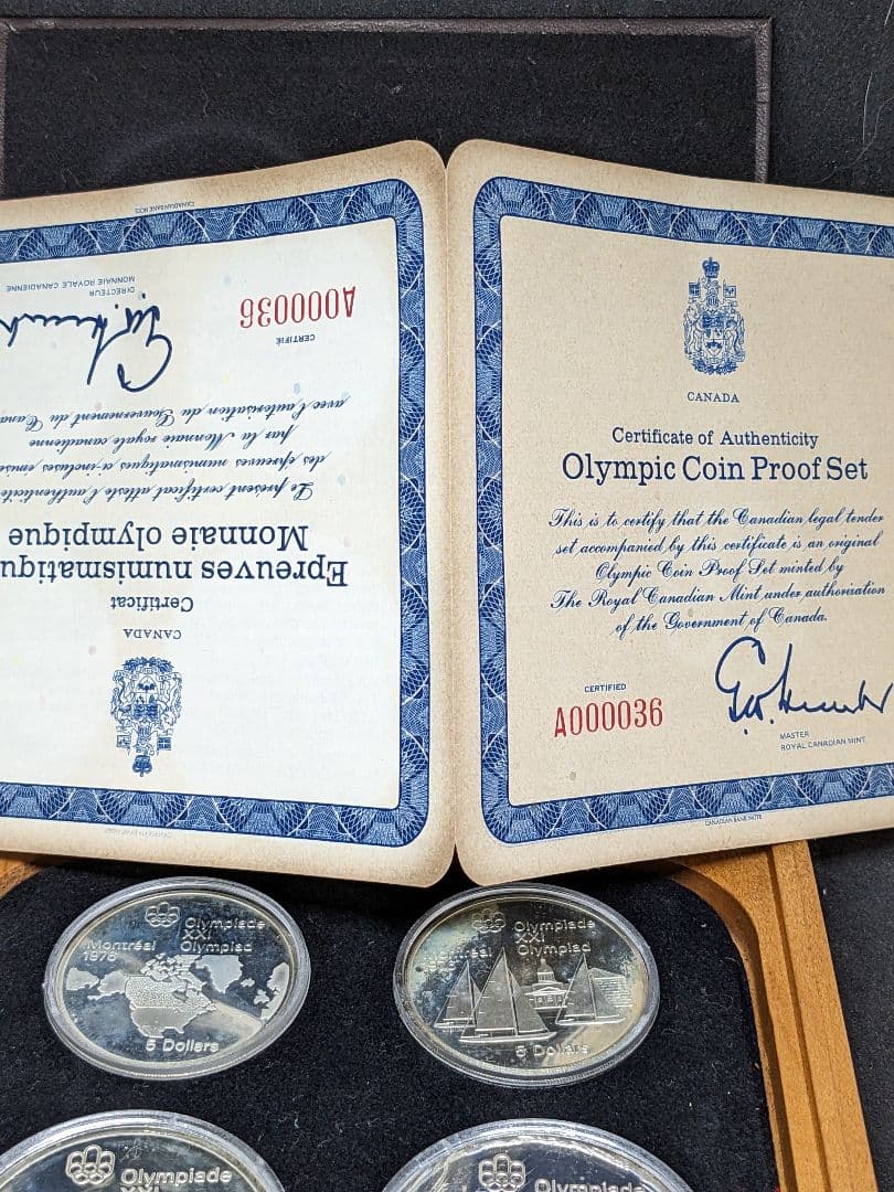 1976年 モントリオールオリンピック 記念銀貨 ４枚組プルーフセット