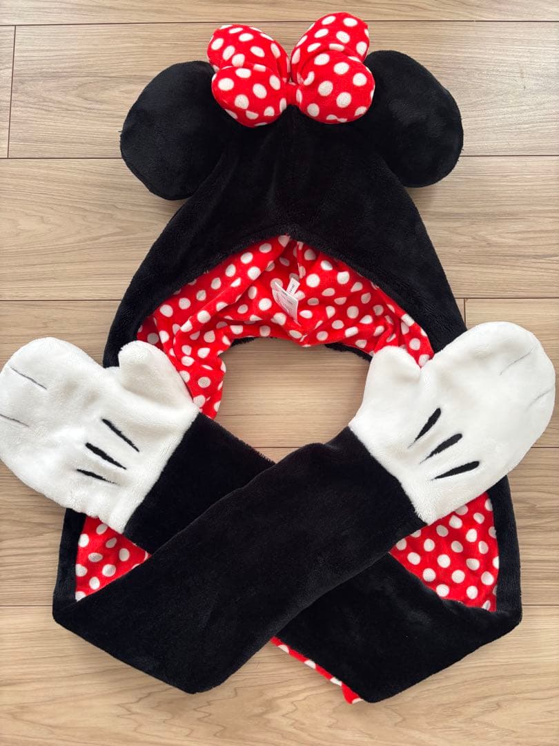 ミニーマウス マフラーファンキャップ　ディズニーリゾート　パルパルーザ