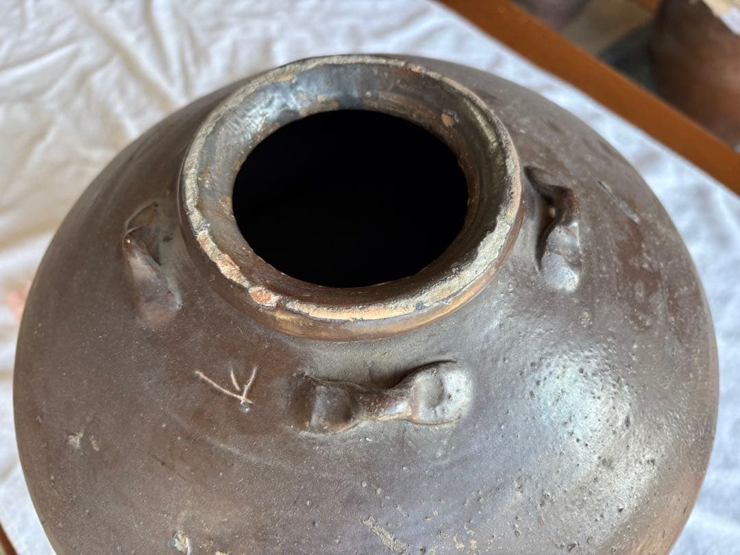 古備前　茶壺　 古民芸 　花瓶　置物飾り