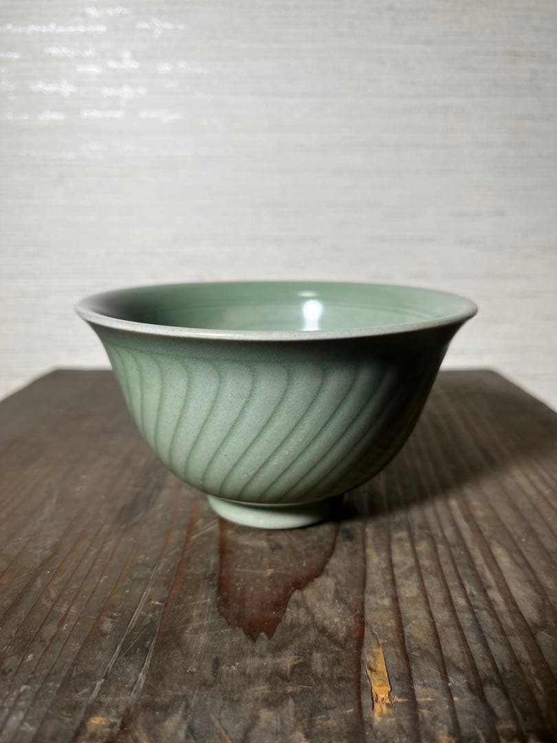 明　龍泉窯　青磁茶碗　七官青磁　明時代
