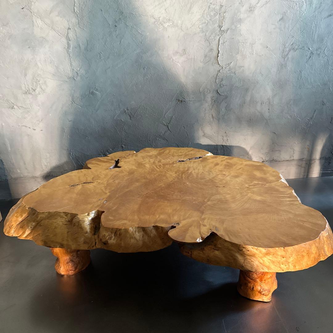 えーい！最後のお値下げ‼️一枚板ちゃぶ台　テーブル　花台に！とても素敵です！