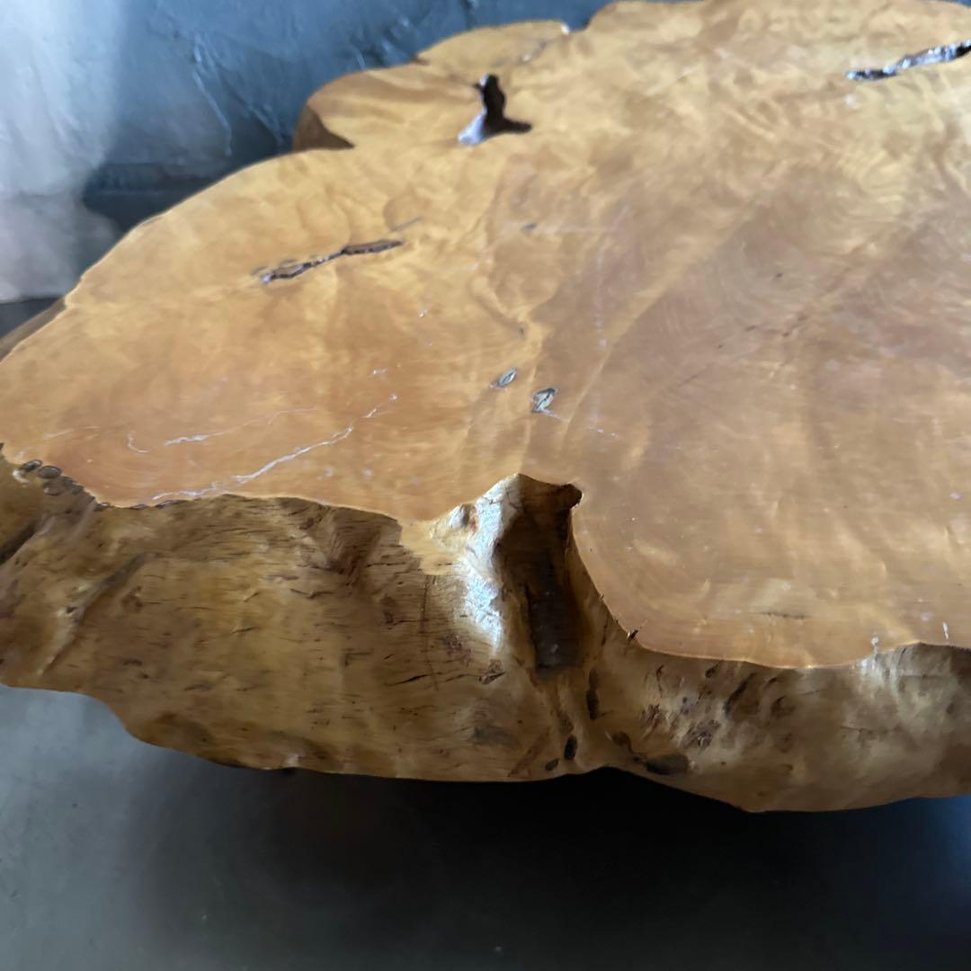 えーい！最後のお値下げ‼️一枚板ちゃぶ台　テーブル　花台に！とても素敵です！