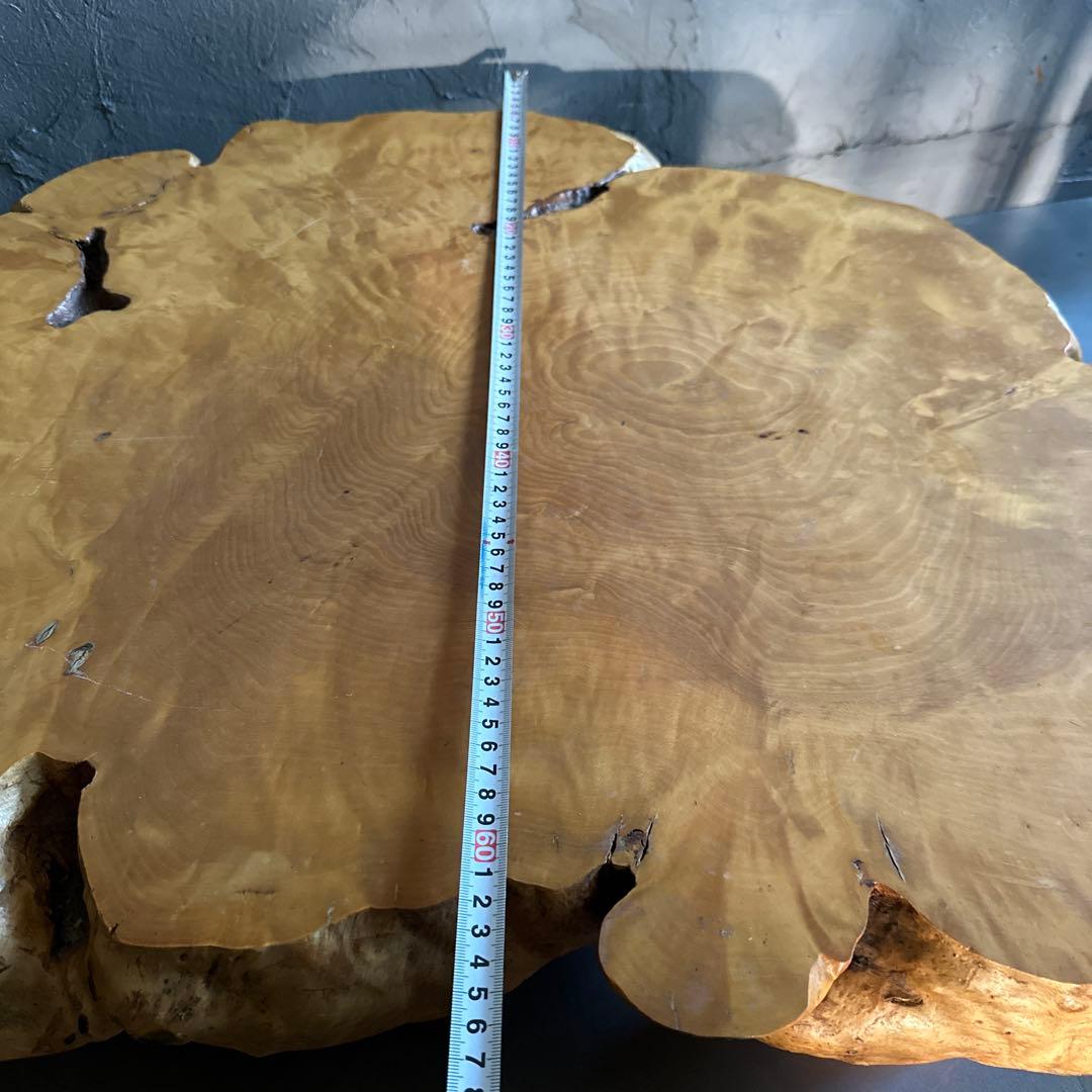 えーい！最後のお値下げ‼️一枚板ちゃぶ台　テーブル　花台に！とても素敵です！