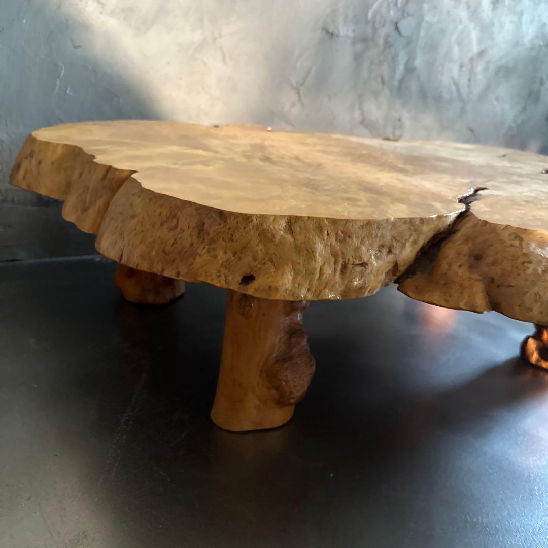 えーい！最後のお値下げ‼️一枚板ちゃぶ台　テーブル　花台に！とても素敵です！