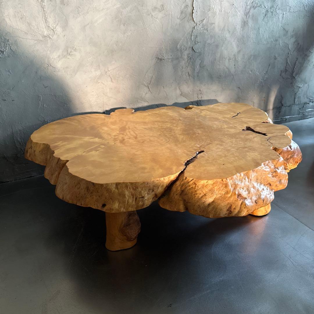 えーい！最後のお値下げ‼️一枚板ちゃぶ台　テーブル　花台に！とても素敵です！