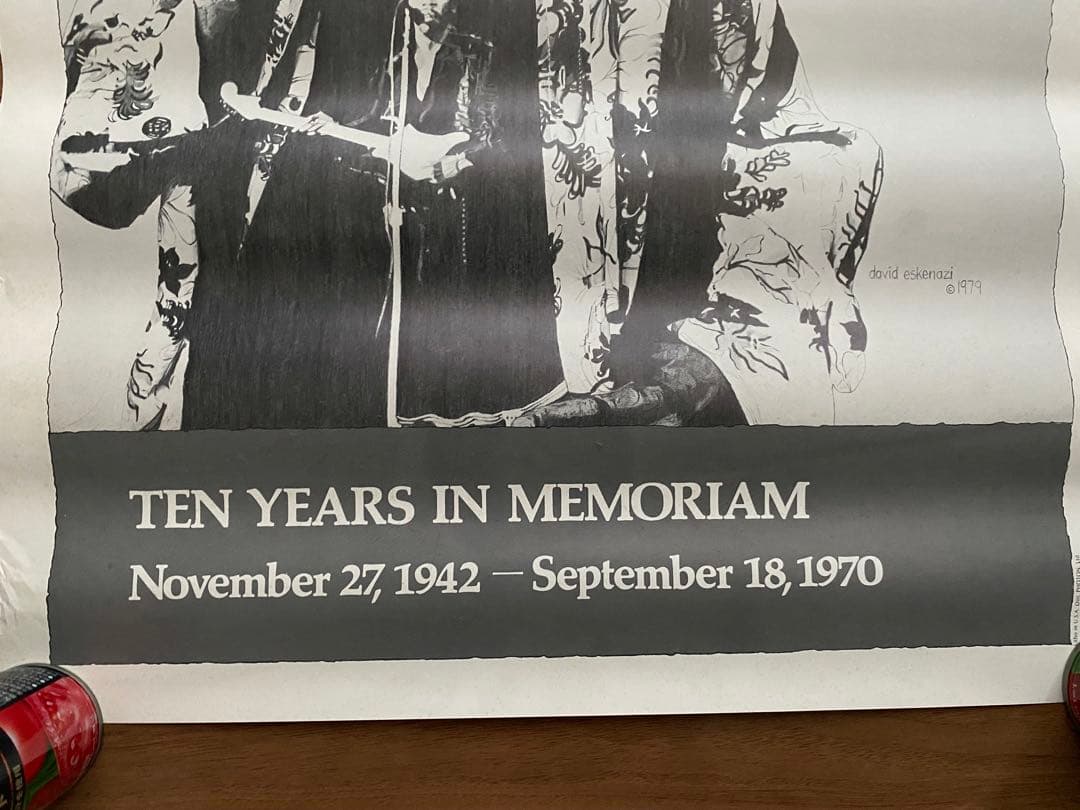 Dead stock Jimi Hendrix ヴィンテージポスター！1979年