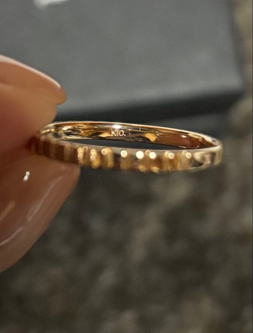 10Kイエローゴールドダイヤモンドリング　TSUTSUMI （おそらく10号）