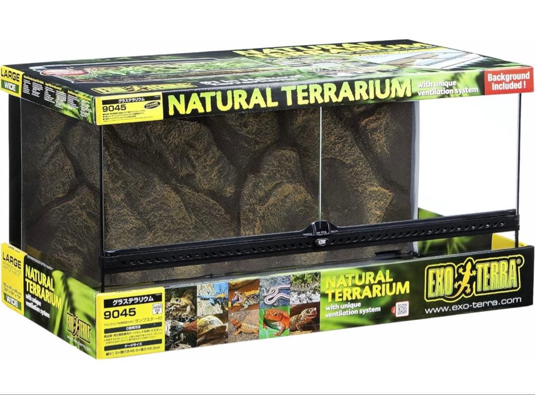 爬虫類飼育セット　グラステラリウム9045・コンパクトトップ・サーモスタットなど