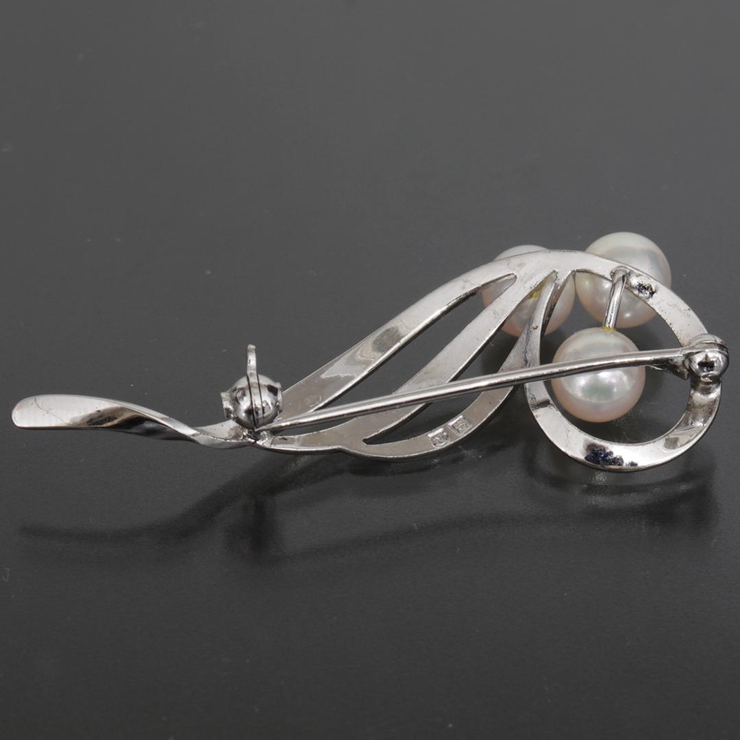 MIKIMOTO ミキモト SV シルバー アコヤ パール ブローチ E1567