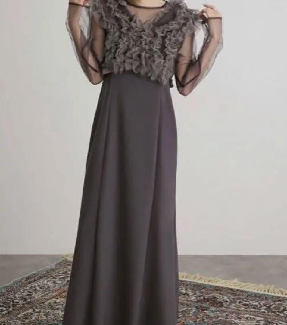 atlo オケージョンドレス ブラウン Sサイズ