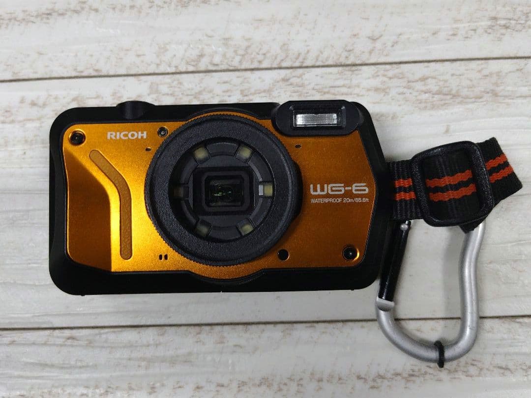 RICOH WG-6 オレンジ 防水デジカメ R02050 ★付属品 ＆ 箱付★