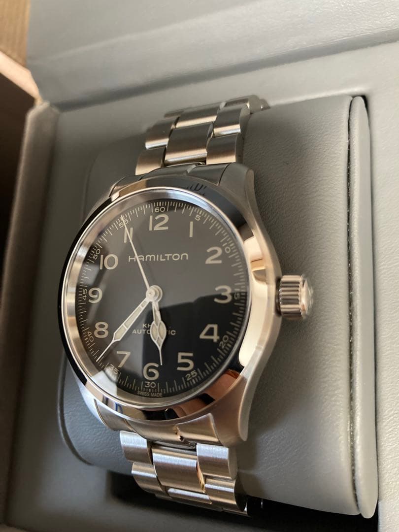 【極美品】HAMILTON 　マーフ38mm メタルバンド　レザーベルト付き