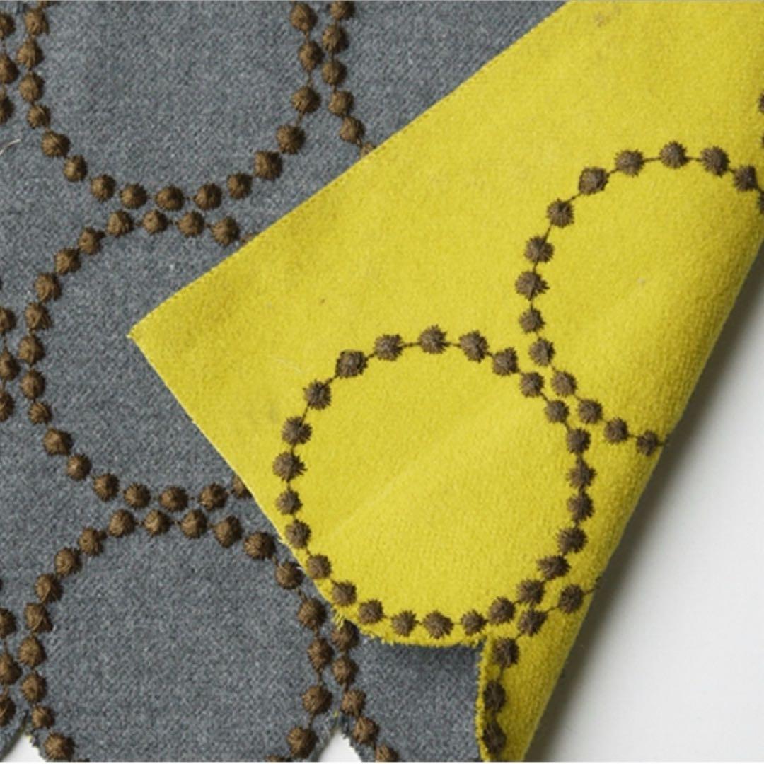 ミナペルホネン スツール タンバリン 丸脚 【グレー/イエロー】 椅子 ベンチ