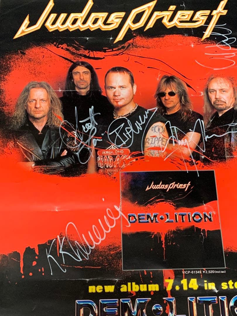 ジューダスプリースト　サイン入りポスター