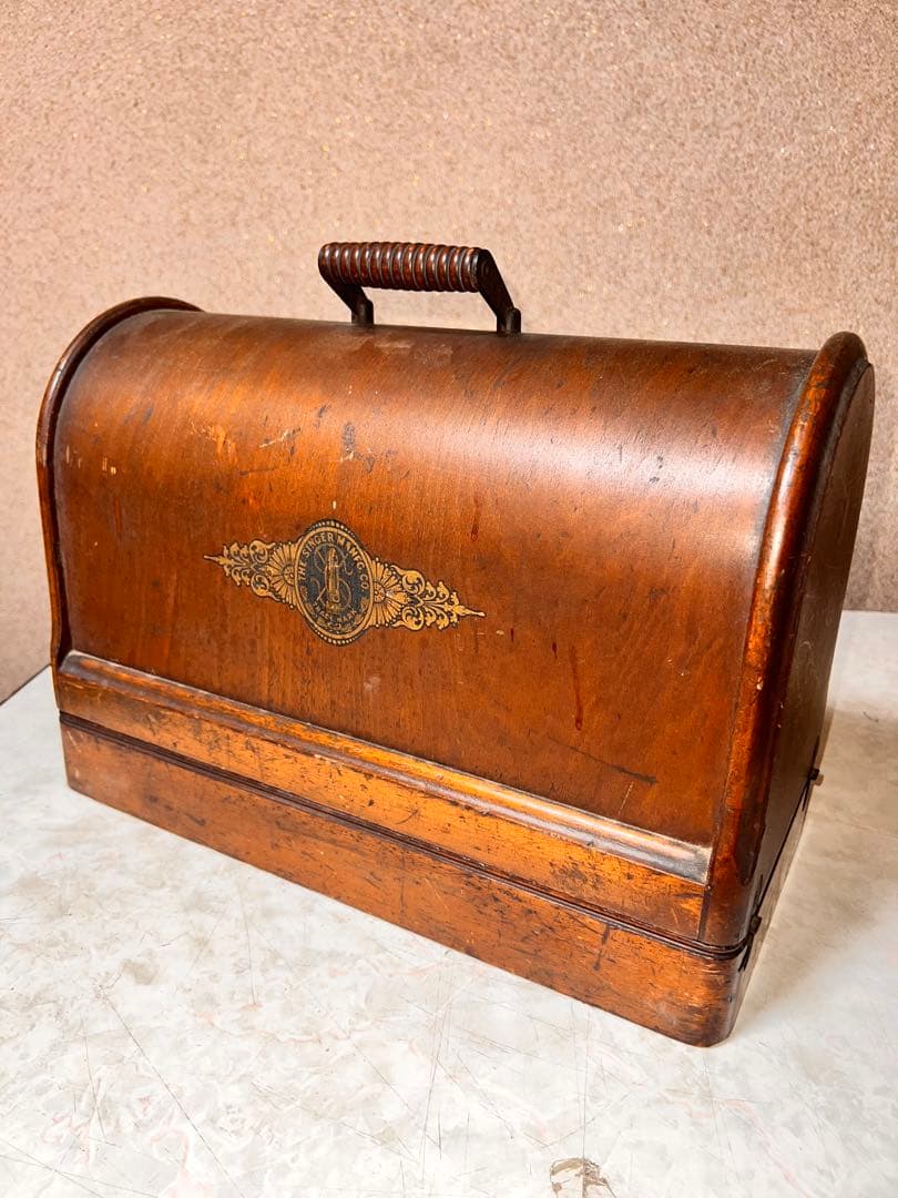 166 USAアンティーク 1916年　SINGERシンガーミシン　手回しミシン