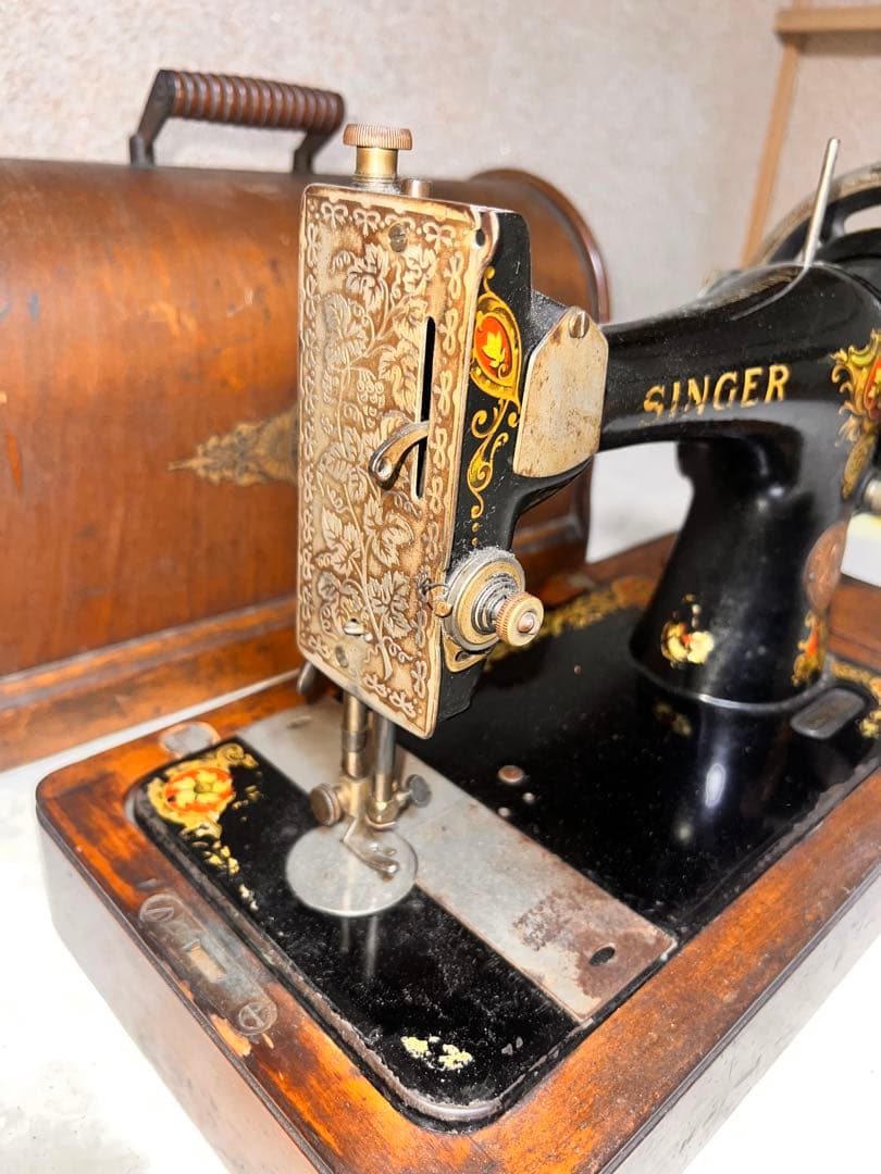 166 USAアンティーク 1916年　SINGERシンガーミシン　手回しミシン