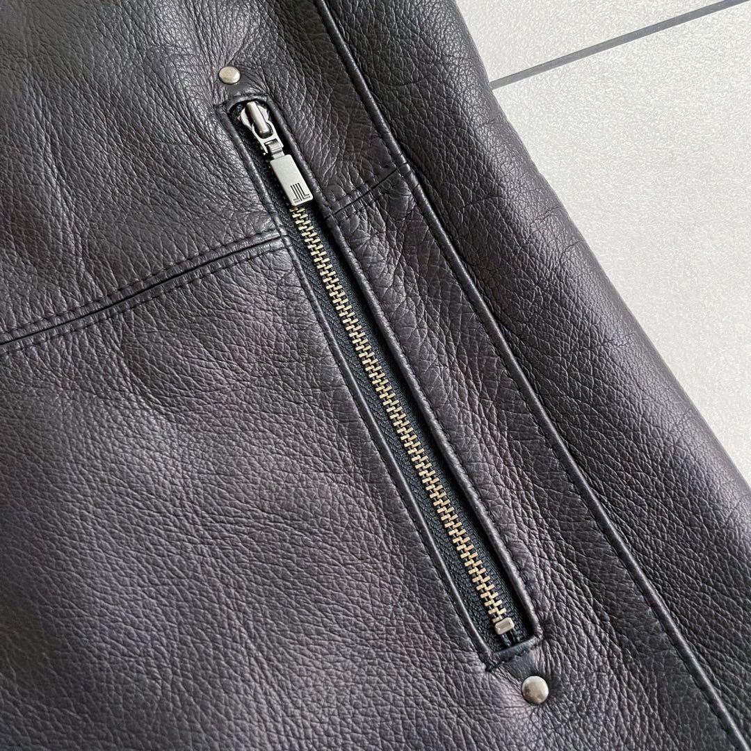 美品【LANVIN】 ジップアップ ラムレザー ジャケット