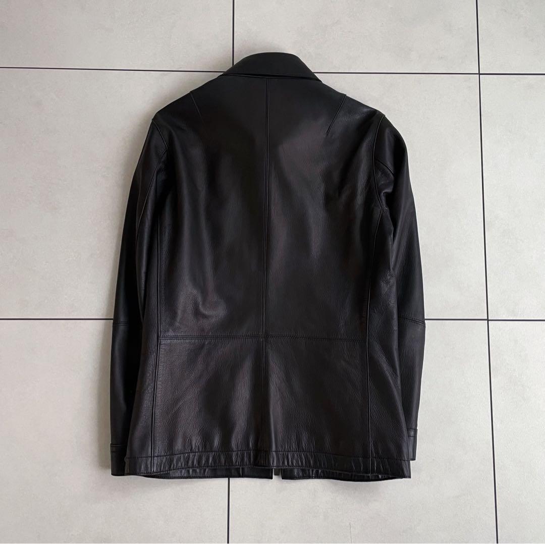 美品【LANVIN】 ジップアップ ラムレザー ジャケット