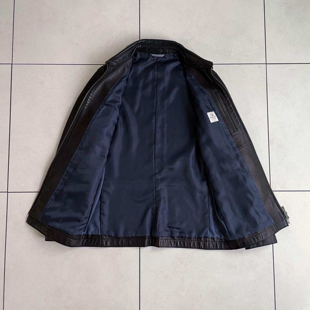 美品【LANVIN】 ジップアップ ラムレザー ジャケット