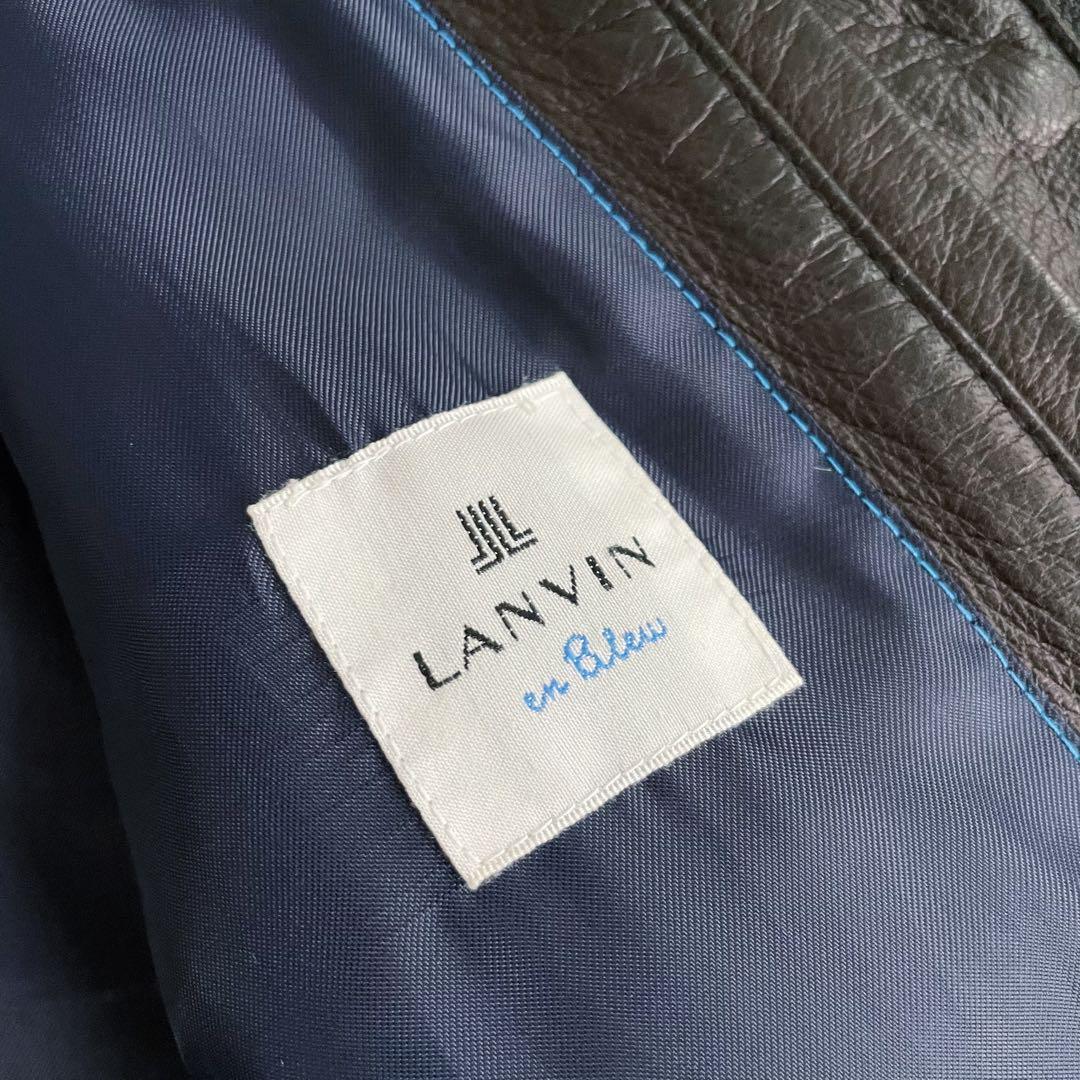 美品【LANVIN】 ジップアップ ラムレザー ジャケット