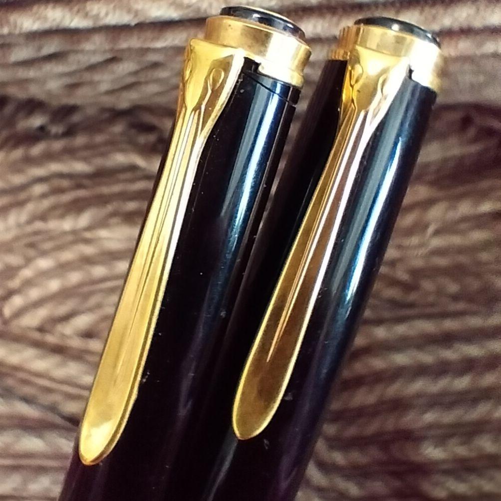 Pelikan ペリカン 万年筆 ブラック ＥFニブとボールペンのセット