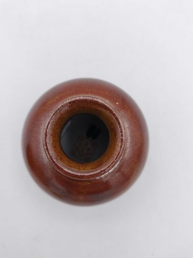 c368【新品・未使用】茶入 大名物漢作唐物 利休丸壺写 龍喜窯 木箱 茶道具