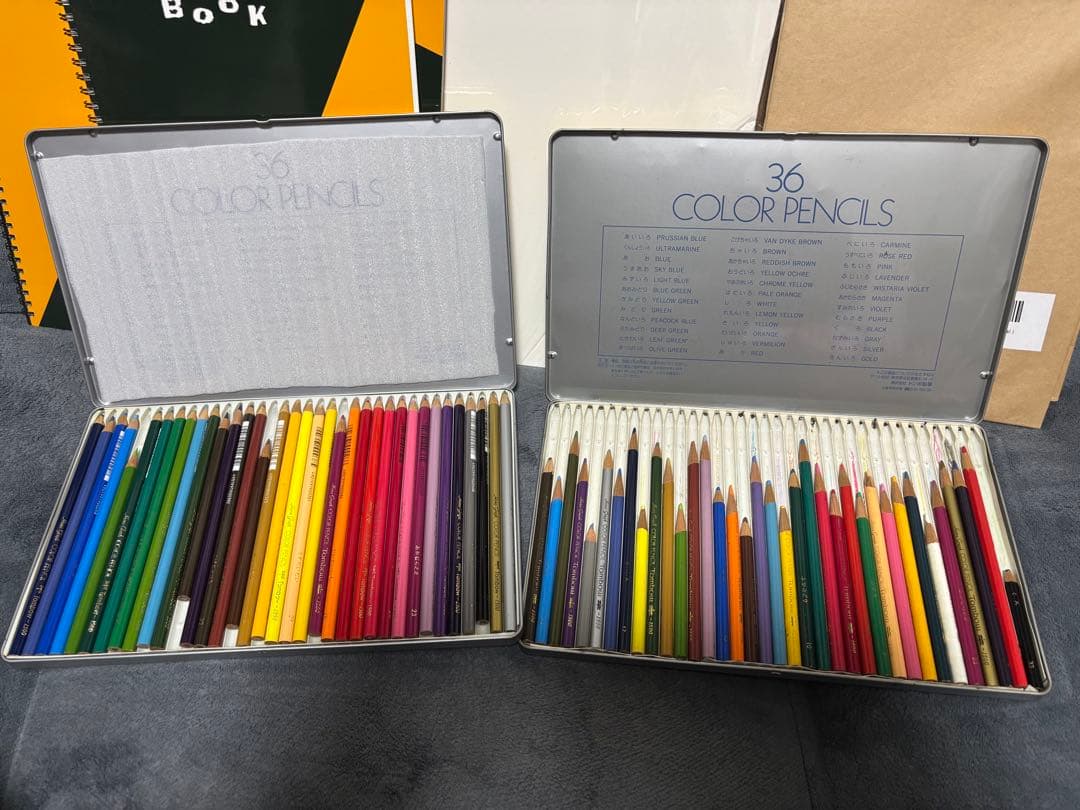 Tombow 36色 色鉛筆 & 12色 ジェルハイライター　画材道具まとめ売り