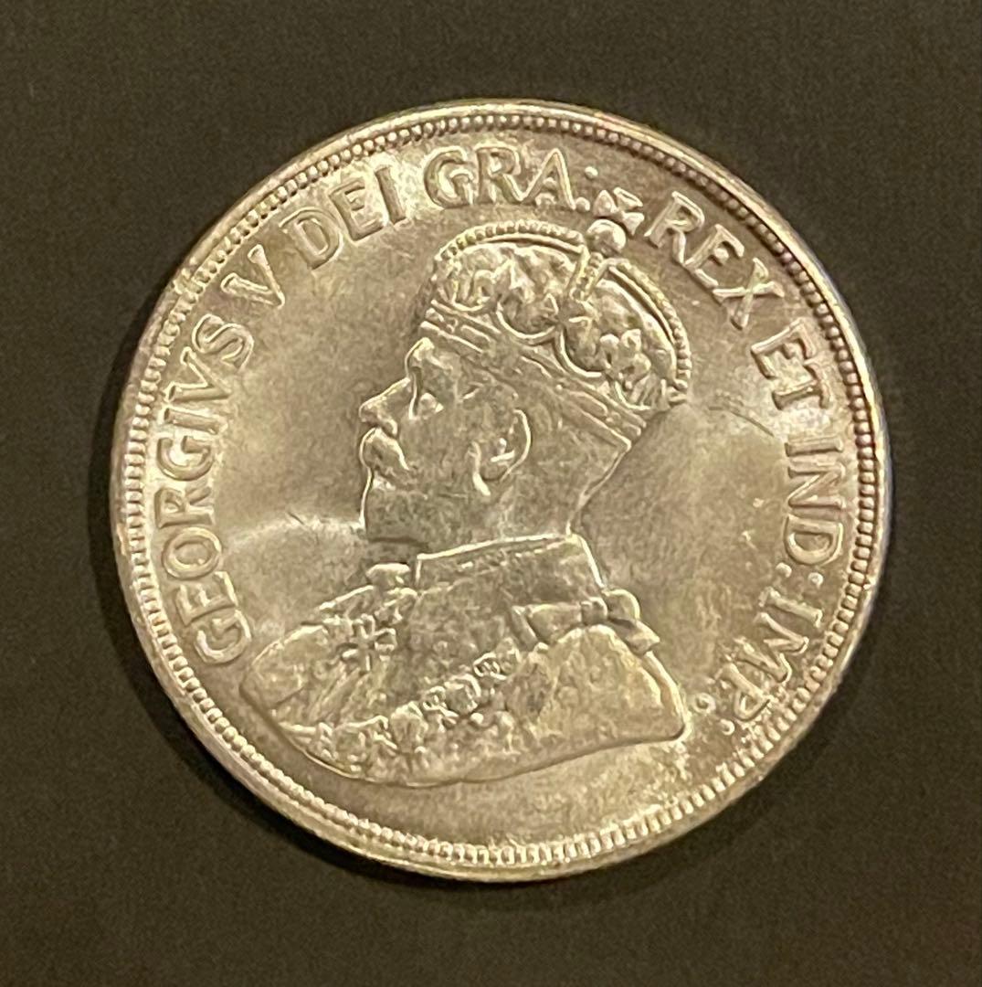 キプロス銀貨 1928 ジョージ5世 ライオン 実測26.53g