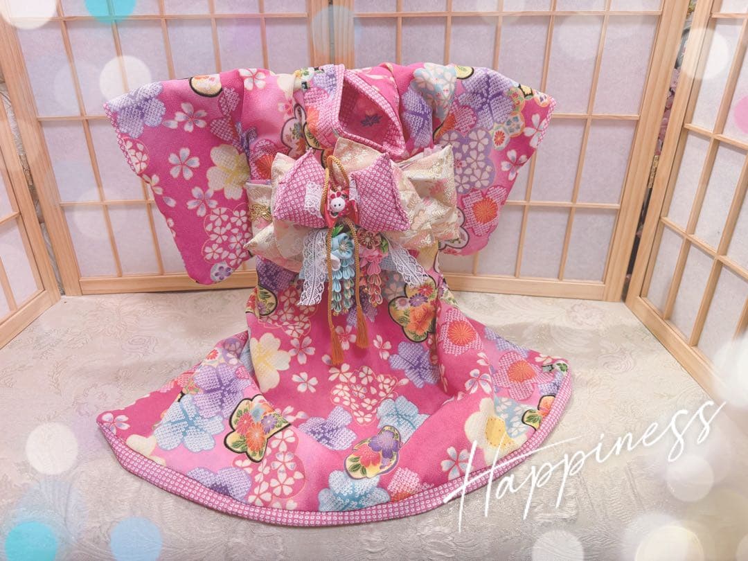 B449.pon2pan2☆犬オーダーお着物☆犬お引き摺り着物☆犬2ウェイ着物